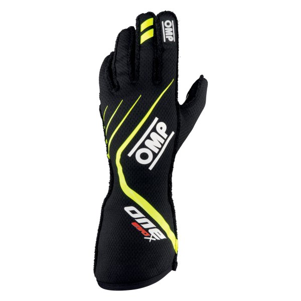 OMP® - One EVO X Series Black/Fluo Yellow XL Racing Gloves