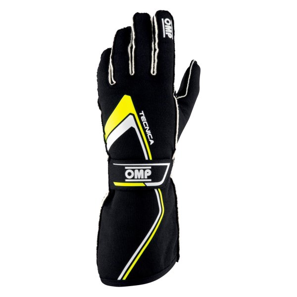 OMP® - Tecnica Series Anthracite/Yellow L Racing Gloves