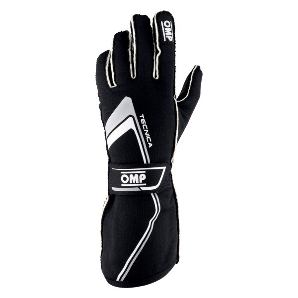 OMP® - Tecnica Series Black/White L Racing Gloves