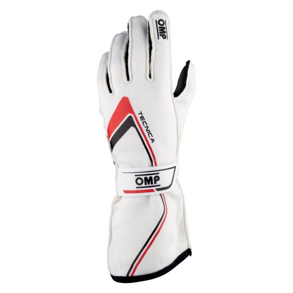 OMP® - Tecnica Series White L Racing Gloves