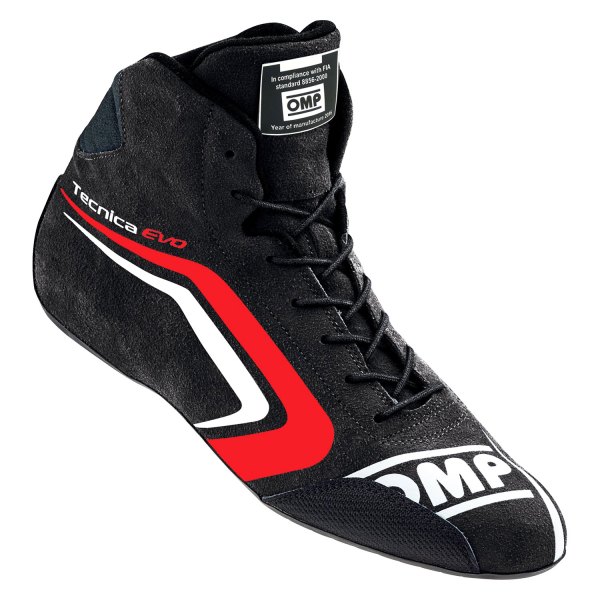 OMP® - Tecnica EVO Series Black/Red 37 Driving Shoes