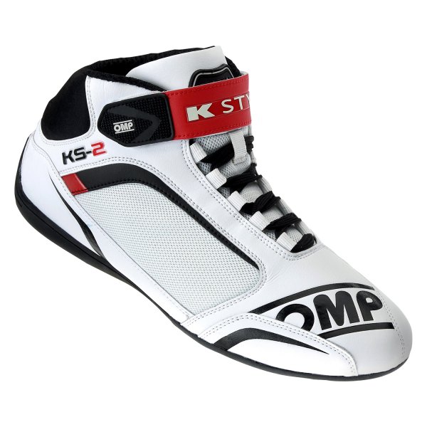 OMP® - KS-2 Series White/Black/Red 44 Driving Shoes