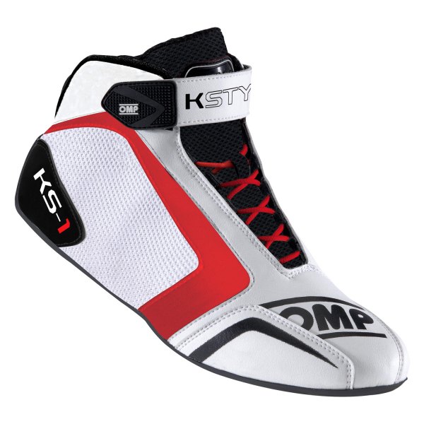 OMP® - KS-1 2016 Series White/Black/Red 38 Driving Shoes