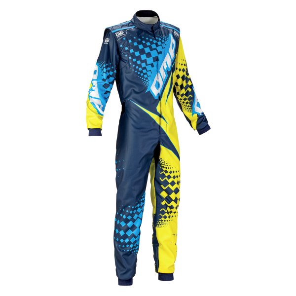 OMP® - 2R Series Blue/Yellow 120 Child Karting Suit
