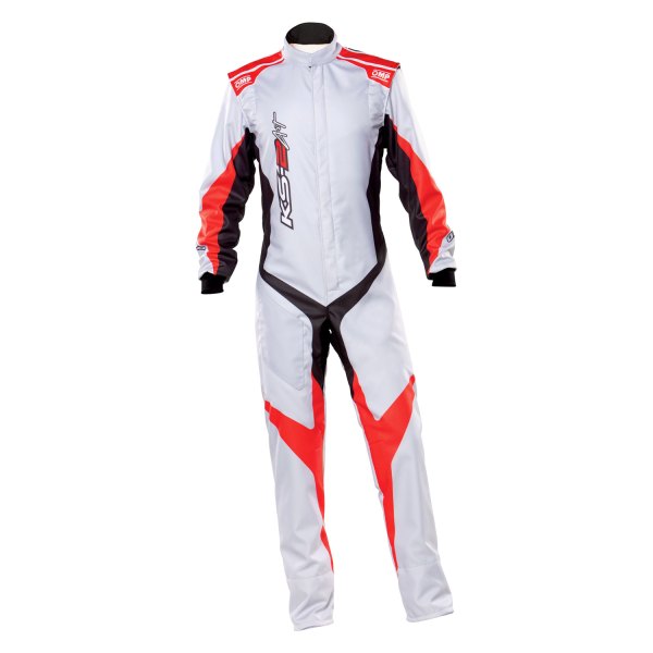 OMP® - KS-2 ART Series Silver/Red 120 Child Racing Suit