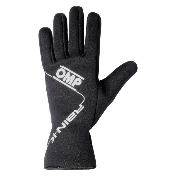 OMP® - KS-1R Series Black/White/Silver L Racing Gloves