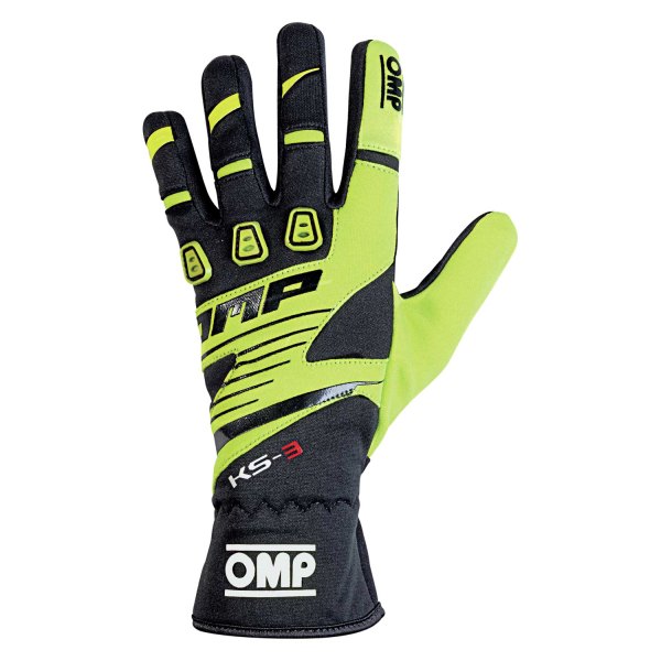 OMP® - KS-3 2018 Series Yellow/Black 4 Child Racing Gloves