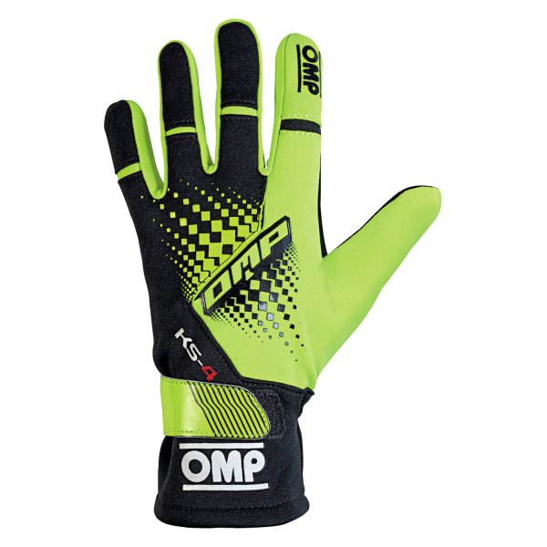 OMP® - KS-4 2018 Series Yellow/Black L Racing Gloves