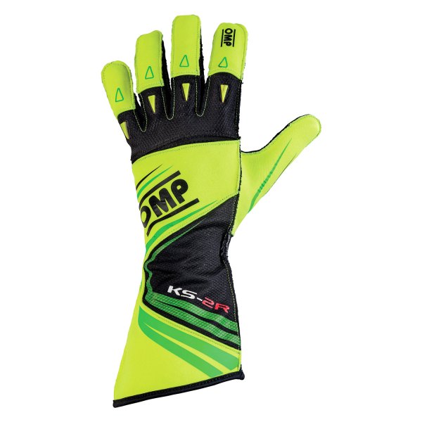 OMP® - KS-2R Series Yellow/Green 4 Child Racing Gloves