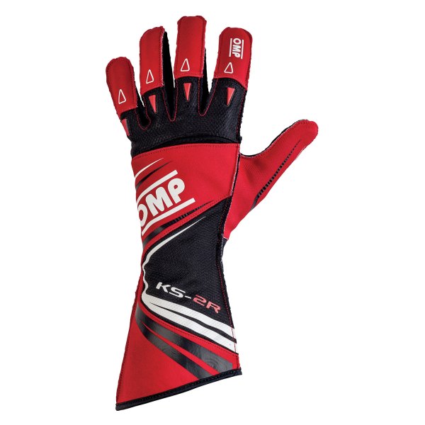 OMP® - KS-2R Series Red/Black S Racing Gloves
