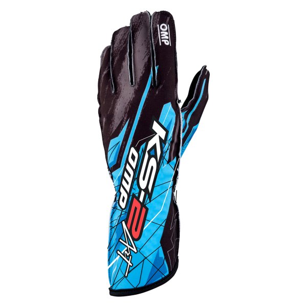 OMP® - KS-2 ART Series Cyan L Racing Gloves