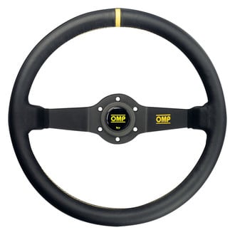 OMP® - 2-Spoke Rally Series Racing Steering Wheel with Yellow Center Mark