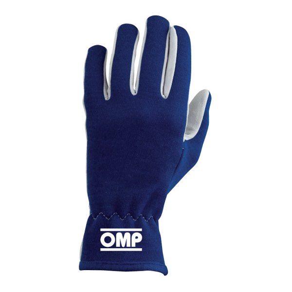 OMP® - Rally Series Blue Fireproof Fabric L Racing Gloves