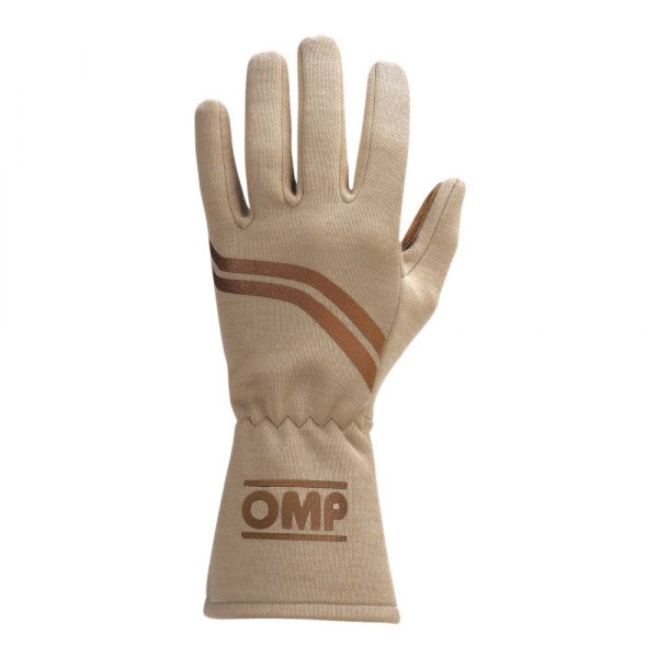 OMP® - Dijon Series Brown Fireproof Fabric L Racing Gloves