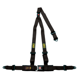 OMP® - 3-Point Strada 3 Series Street Racing Harnesses (Double Push Button, Bolt In, 2"-2")