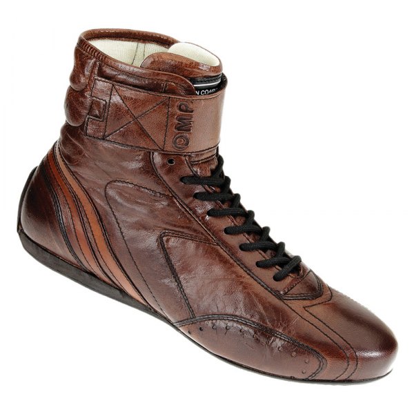 OMP® - Carrera Series Dark Brown Leather 42 High Driving Boots