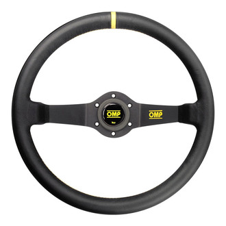 OMP® - 2-Spoke Rally Series Racing Steering Wheel with Yellow Center Mark