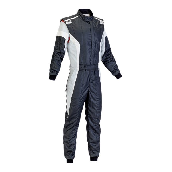 OMP® - Technica-S Series Black/White/Silver Nomex 46 Racing Suit