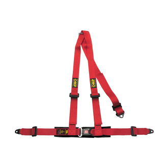 OMP® - 3-Point Road Series Street Racing Harness Set, Red
