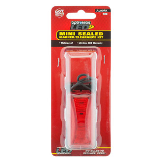 Optronics® - AL90 Series Red Rectangular Snap-in Mount LED Clearance Marker Lights