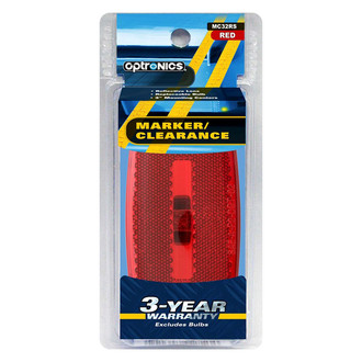 Optronics® - MC32 Series Red Oblong Surface Mount Clearance Marker Lights