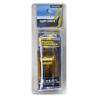 Optronics® MC95AS - MC95 Series Yellow Rectangular Stud Mount Clearance Marker Lights