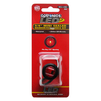 Optronics® - MCL12 Series 3/4" Red Round Grommet Mount LED Clearance Marker Lights