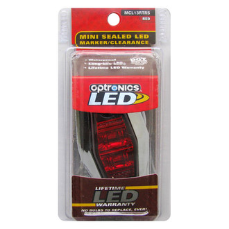 Optronics® - MCL13 Series Red Oblong Surface Mount LED Clearance Marker Lights