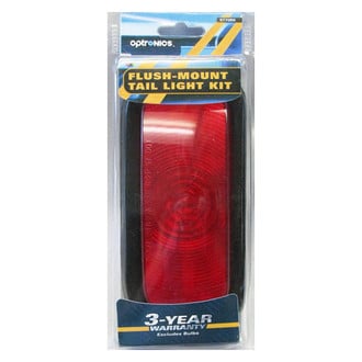 Optronics® - ST70 Series 6.5" Red Rectangular Grommet Mount Combination Tail Light