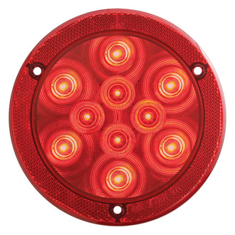 Optronics® - STL43 Series 5.8" Red Round Flange Mount LED Turn Signal Light