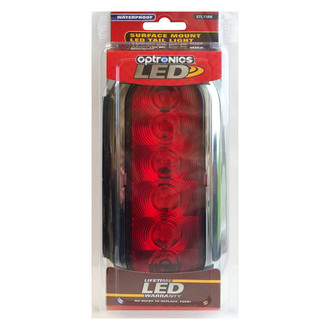 Optronics® - STL73 Series 7.6" Red Oval Flange Mount LED Combination Light