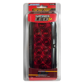 Optronics® - STL78/88 Series 6" Red Oval Flange Mount LED Tail Lights