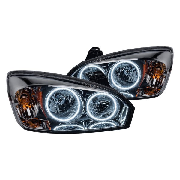 Oracle Lighting® - Chrome Crystal Headlights with White SMD LED Halos Preinstalled, Chevy Malibu