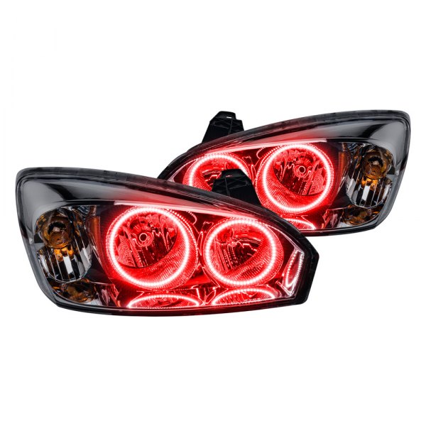 Oracle Lighting® - Chrome Crystal Headlights with Red SMD LED Halos Preinstalled, Chevy Malibu
