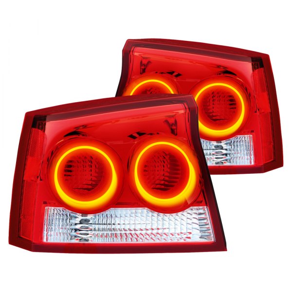 Oracle Lighting® - Chrome/Red Factory Style Tail Lights, Dodge Charger