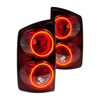 Oracle Lighting® 7035-001 - Driver and Passenger Side Chrome/Red Euro Tail Lights