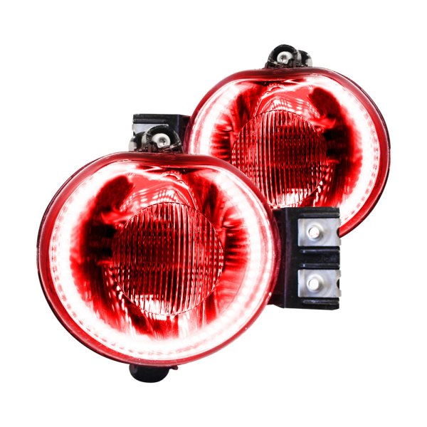 Oracle Lighting® - Chrome Factory Style Fog Lights with Red SMD LED Halos Preinstalled