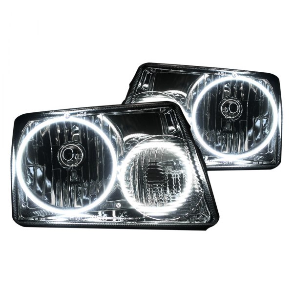 Oracle Lighting® - Chrome Crystal Headlights with White SMD LED Halos Preinstalled, Ford Ranger