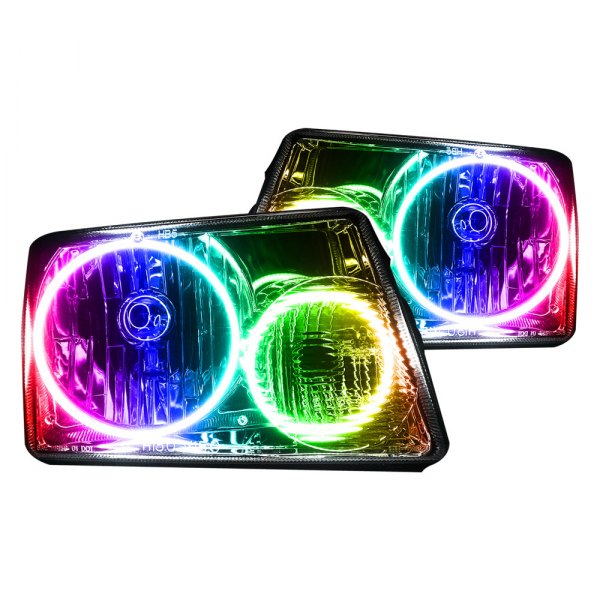 Oracle Lighting® - Chrome Crystal Headlights with ColorSHIFT SMD LED Halos Preinstalled, Ford Ranger
