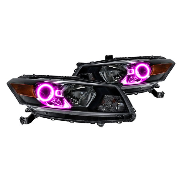 Oracle Lighting® - Chrome Projector Headlights with Pink SMD LED Halos Preinstalled, Honda Accord