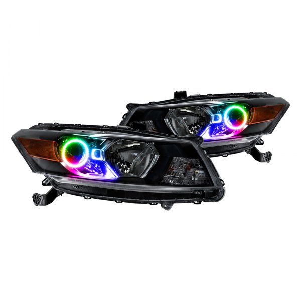 Oracle Lighting® - Chrome Projector Headlights with ColorSHIFT SMD LED Halos Preinstalled, Honda Accord