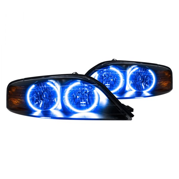 Oracle Lighting® - Chrome Crystal Headlights with Blue SMD LED Halos Preinstalled, Lincoln LS