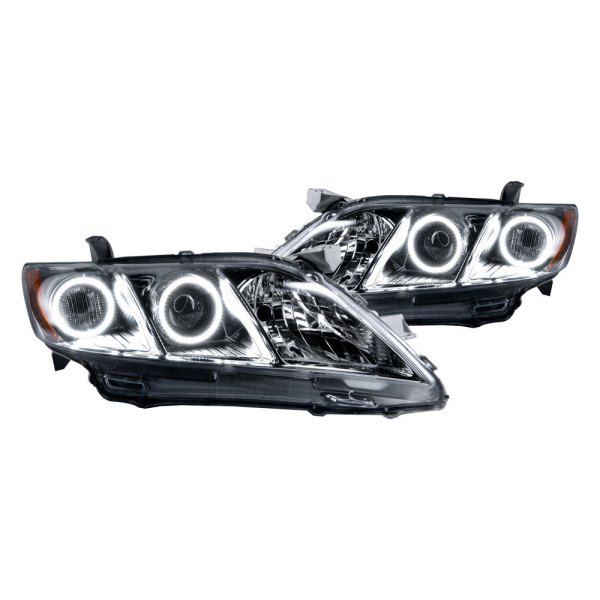 Oracle Lighting® - Chrome Projector Headlights with White SMD LED Halos Preinstalled, Toyota Camry