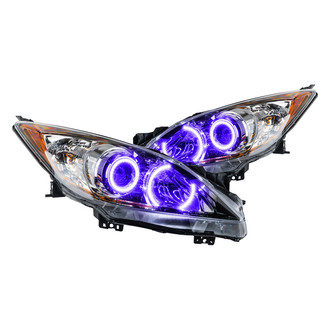 Oracle Lighting® - Chrome Projector Headlights with UV/Purple SMD LED Halos Preinstalled