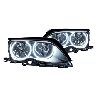 Oracle Lighting® - Black Crystal Headlights with White SMD LED Halos Preinstalled