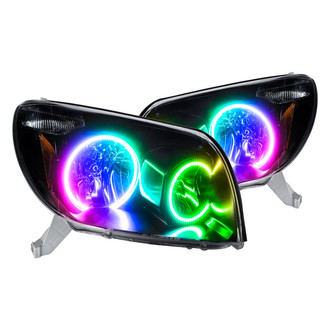 Oracle Lighting® - Black Crystal Headlights with ColorSHIFT SMD LED Halos Preinstalled