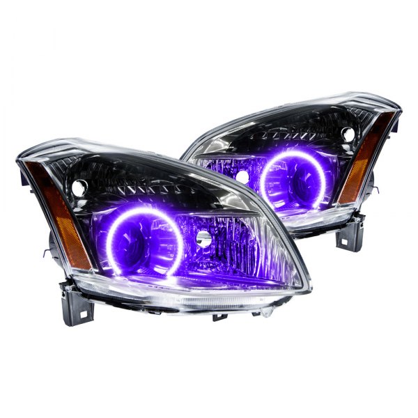 Oracle Lighting® - Chrome Projector Headlights with UV/Purple SMD LED Halos Preinstalled, Nissan Maxima