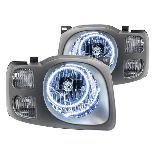 Oracle Lighting® - Chrome Crystal Headlights with White SMD LED Halos Preinstalled, Nissan Xterra