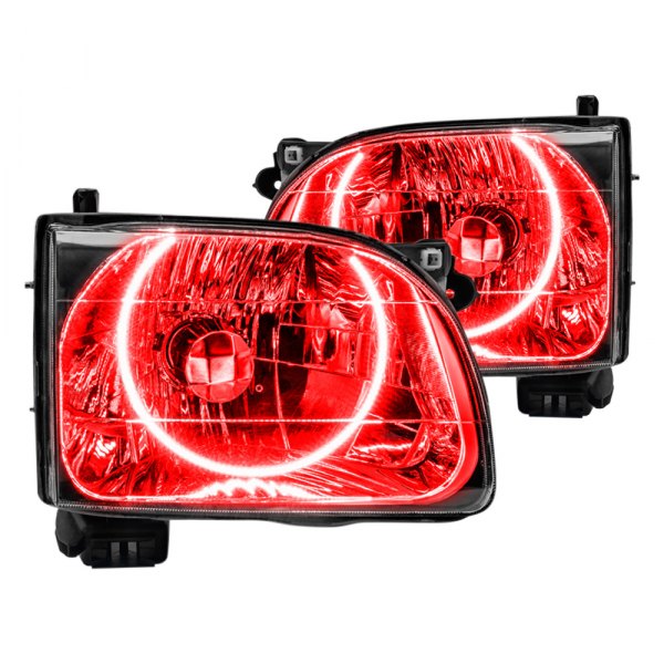 Oracle Lighting® - Chrome Crystal Headlights with Red SMD LED Halos Preinstalled, Toyota Tacoma