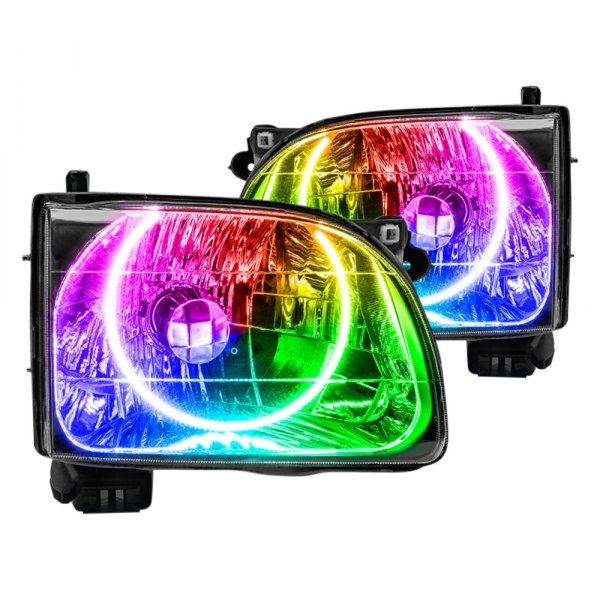 Oracle Lighting® - Chrome Crystal Headlights with ColorSHIFT SMD LED Halos Preinstalled, Toyota Tacoma